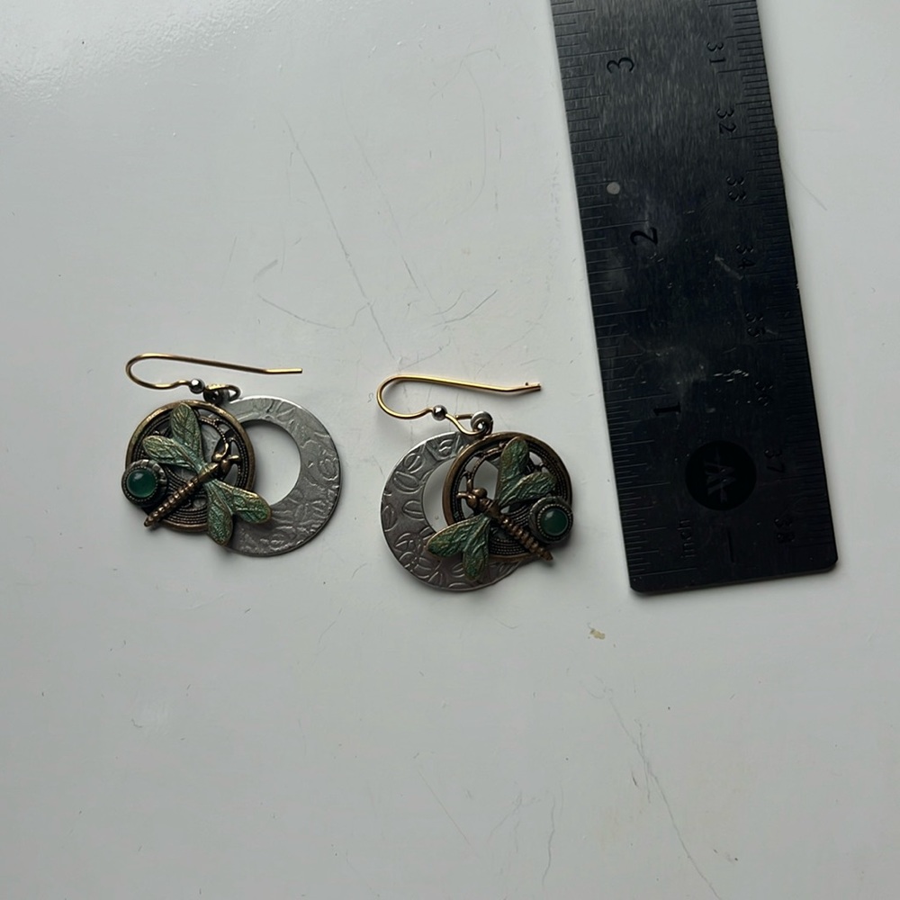 Vintage Dragonfly Earrings 🐉🪰